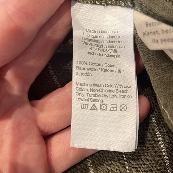 Madewell Lightspun Short-Sleeve Flap-Pocket Shirt in Stripe in kale - Picture 6 of 8